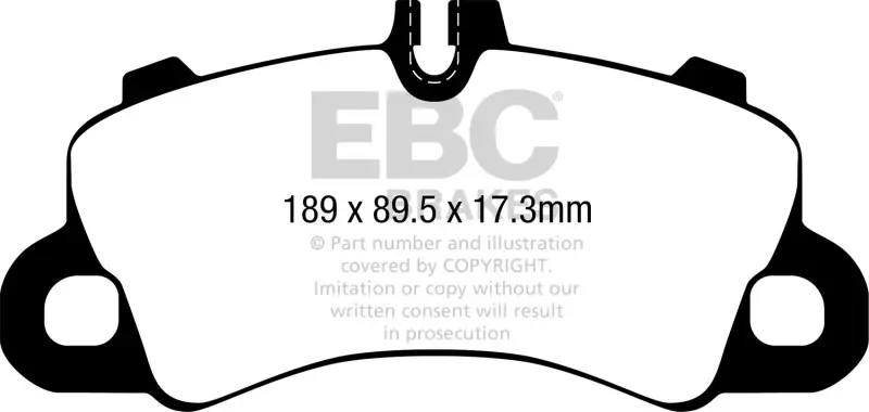 Free Returns EBC 2018+ Porsche Cayenne (3rd Gen) 3.0L Turbo Extra Duty Front Brake Pads
