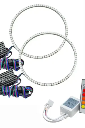 Oracle Jeep Wrangler JK 07-17 LED Waterproof Halo Kit - ColorSHIFT w/ Simple Controller Free Delivery