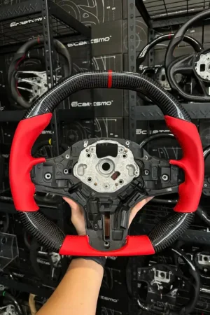 [Media/Test] BMW G-Series (M Performance Wheel) - Signature - Gloss Carbon - Red Smooth Leather - Red Stitching - Red Stripe New Arrival