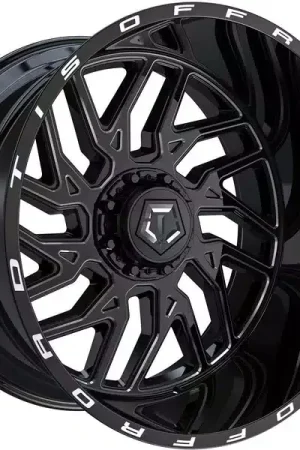 TIS Milled Gloss Black 544 Wheel 544BM-2646876 | RealTruck Free Shipping