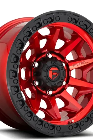 16" Fuel Wheels D695 Covert Candy Red with Black Ring Off-Road Rims Buy Online