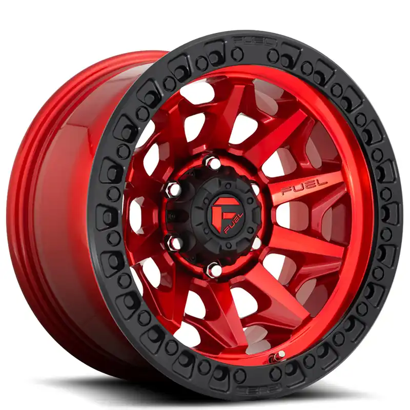 16" Fuel Wheels D695 Covert Candy Red with Black Ring Off-Road Rims Buy Online