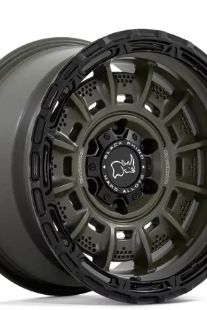 17" Black Rhino Wheels Atlas BR007 Olive Drab Green with Black Lip Crossover Rims Worldwide Shipping