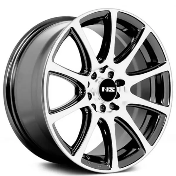 16x7" NS Tuner NS1405 Black Machined Wheels (5x100/112, +38mm | USED 2-DAY) Last Chance