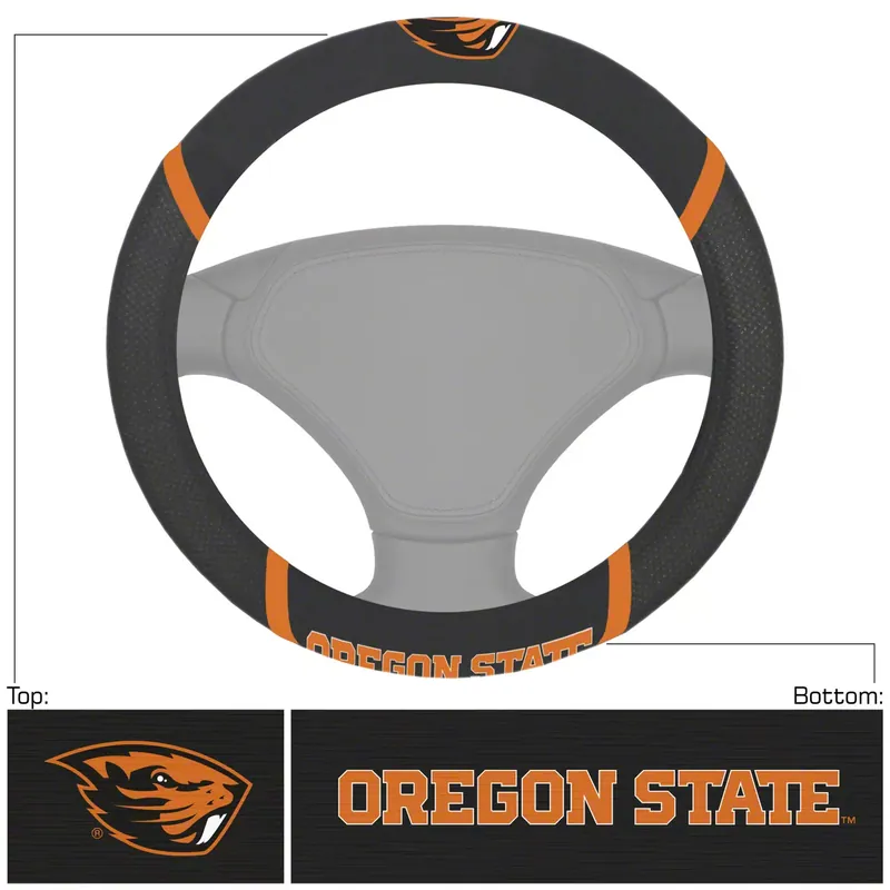 Editor’s Pick Steering Wheel Cover with Oregon State University Logo; Black