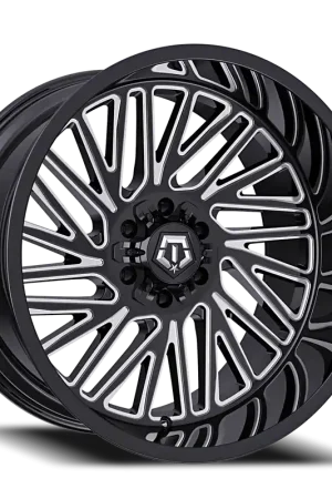 New Release Tis 553Bm Wheel 20x10 5x127 & 5x139.7 Gloss Black Milled -12 mm - FREE T-SHIRT INCLUDED!