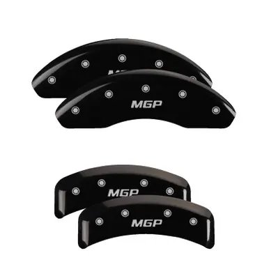 Affordable MGP 4 Caliper Covers Engraved Front & Rear MGP Black finish silver ch - 23220SMGPBK