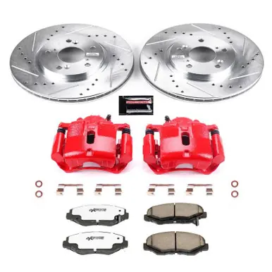 Affordable Power Stop 03-08 Honda Pilot Front Z26 Street Warrior Brake Kit w/Calipers - KC2302-26